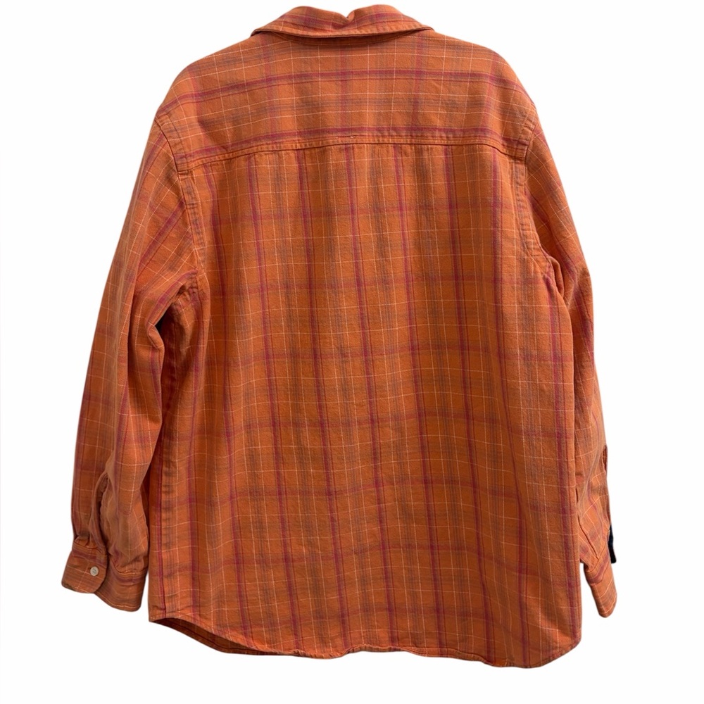 Vintage BDG Orange Plaid Work Shirt - Picture 2 of 5